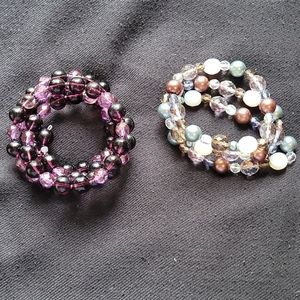 2/40 jewelry. 2 Bead bracelets plus one other 2/40 item
